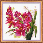 Набор для вышивки крестом Лиловые орхидеи