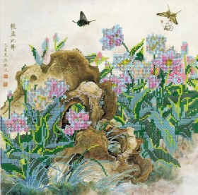 Рисунок на ткани для вышивки бисером Китайские тюльпаны Абрис Арт АС-149 - 140.00грн.