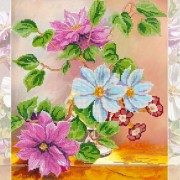 Рисунок на ткани для вышивки бисером Цветочная симфония