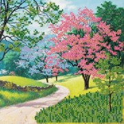 Рисунок на ткани для вышивки бисером Цветущий парк