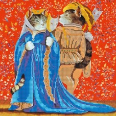 Рисунок на ткани для вышивки бисером Коты на маскараде