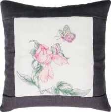 Набор подушки для вышивки крестом Бабочка и цветочек 2 Luca-S РВ105