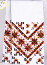 Схема вышивки бисером на габардине Рушник на икону Biser-Art Р-8017