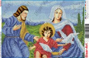 Схема вышивки бисером на габардине Святе сімейство