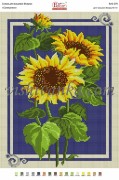 Рисунок на габардине для вышивки бисером Соняшники