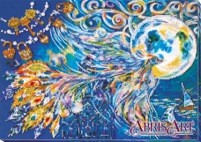Набор для вышивки бисером на холсте Синяя птица счастья Абрис Арт АВ-632