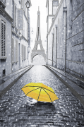 Схема для вышивки бисером на атласе Парижский дождик (жёлтый)