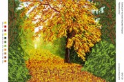 Рисунок на габардине для вышивки бисером Багряна осінь