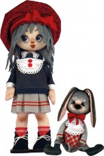 Набор для шитья куклы и мягкой игрушки Девочка с зайкой Zoosapiens К1073
