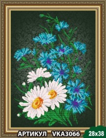 Рисунок на ткани для вышивки бисером Ромашки и васильки Art Solo VKA3066 - 99.00грн.