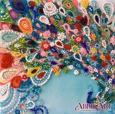 Набор-мини для вышивки бисером на натуральном художественном холсте Красочный шлейф Абрис Арт AM-187