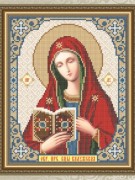 Схема для вышивки бисером на габардине Богородица Калужская
