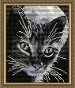 Набор для выкладки алмазной мозаикой Кот под луной