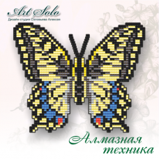 Набор-магнит для выкладки алмазной мозаикой Махаон (Papilio machaon) Art Solo БАТ03