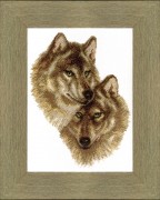 Набор для вышивки крестом Волк и волчица