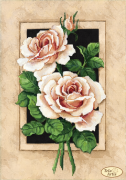 Схема для вышивки бисером на атласе  Винтажные розы