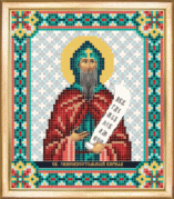 Схемы для вышивания бисером на авторской канве Святой равноапостольный Кирилл