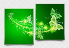 Схема для вышивки бисером на атласе Ажурные бабочки (зеленый) Диптих А-строчка АРЗ-011