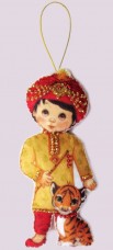 Набор для изготовления куклы из фетра для вышивки бисером Кукла. Индия-М Баттерфляй (Butterfly) F 070