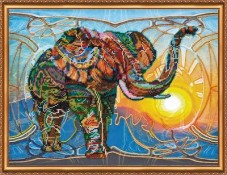 Набор для вышивки бисером Мозаичный слон Абрис Арт АВ-368