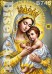 Схема вышивки бисером на габардине Бисер Арт Дева Мария (золото, серебро) 30х40-В746 Biser-Art 30х40-В746
