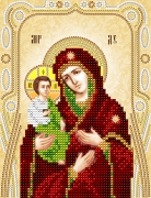Схема для вышивки бисером на атласе Богородица Троеручица