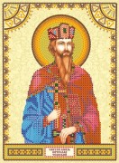 Схема для вышивки бисером на холсте Святой Вячеслав