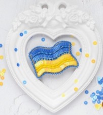 Брошка для вишивання Прапор України Tela Artis (Тэла Артис) Б-307