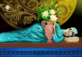 Схема для вышивки бисером на атласе Сон гейши
