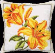 Набор для вышивки подушки крестиком Лилии