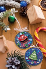 Набор для вышивки новогодней игрушки Мишуткин праздник Абрис Арт АВТ-003