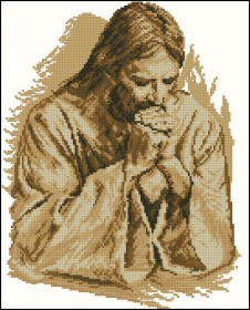 Схема вышивки бисером на габардине Молитва Иисуса Эдельвейс С-35 - 123.00грн.
