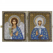 Набор для вышивки иконы в рамке-складне Св. Прав. старица Матрона Московская и Ангел Хранитель