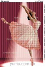 Схема вышивки бисером на атласе Балерина Юма ЮМА-4110
