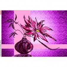 Схема вышивки бисером на габардине Квітка Biser-Art 30х40-508