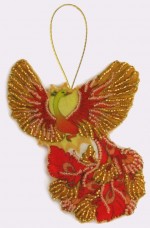 Набор для изготовления игрушки из фетра для вышивки бисером Птица счастья Баттерфляй (Butterfly) F032