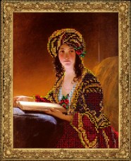 Набор для вышивки ювелирным бисером Девушка с книгой Краса и творчiсть 70815