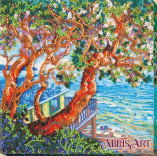 Набор-миди для вышивки бисером на натуральном художественном холсте Над морем Абрис Арт AMB-041