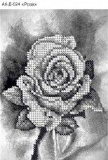 Схема для вышивки бисером на габардине Роза Acorns А6-Д-024