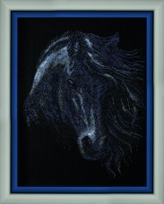 Набор для вышивки бисером Черный конь Чарiвна мить (Чаривна мить) Б-067
