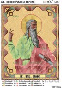 Схема вышивки бисером на габардине Св. Пророк Илья