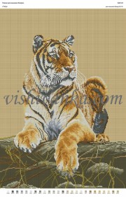 Рисунок на габардине для вышивки бисером Тигр полная зашивка Вишиванка А2-043 - 211.00грн.