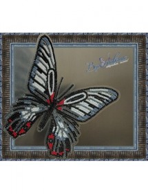 Набор для вышивки бисером на прозрачной основе Бабочка Парусник Румянцева
