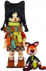 Набор для шитья куклы и мягкой игрушки Девочка с лисенком Zoosapiens К1072Z