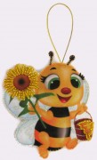 Набор для изготовления игрушки из фетра для вышивки бисером Пчёлка