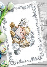 Схема вышивки бисером на габардине Бисер Арт  Рушник пасхальний РП-235 Biser-Art РП-235