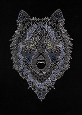 Набор для вышивки крестом Серебряный волк Абрис Арт АН-127