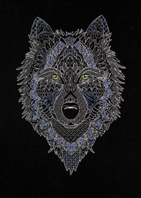 Набор для вышивки крестом Серебряный волк