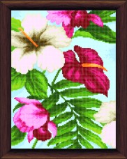 Схемы вышивки бисером на авторской канве Цветы