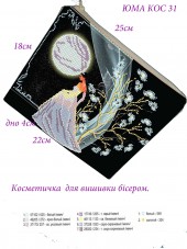 Косметичка для вишивкі бісером Місячне сяйво Юма КОС-31